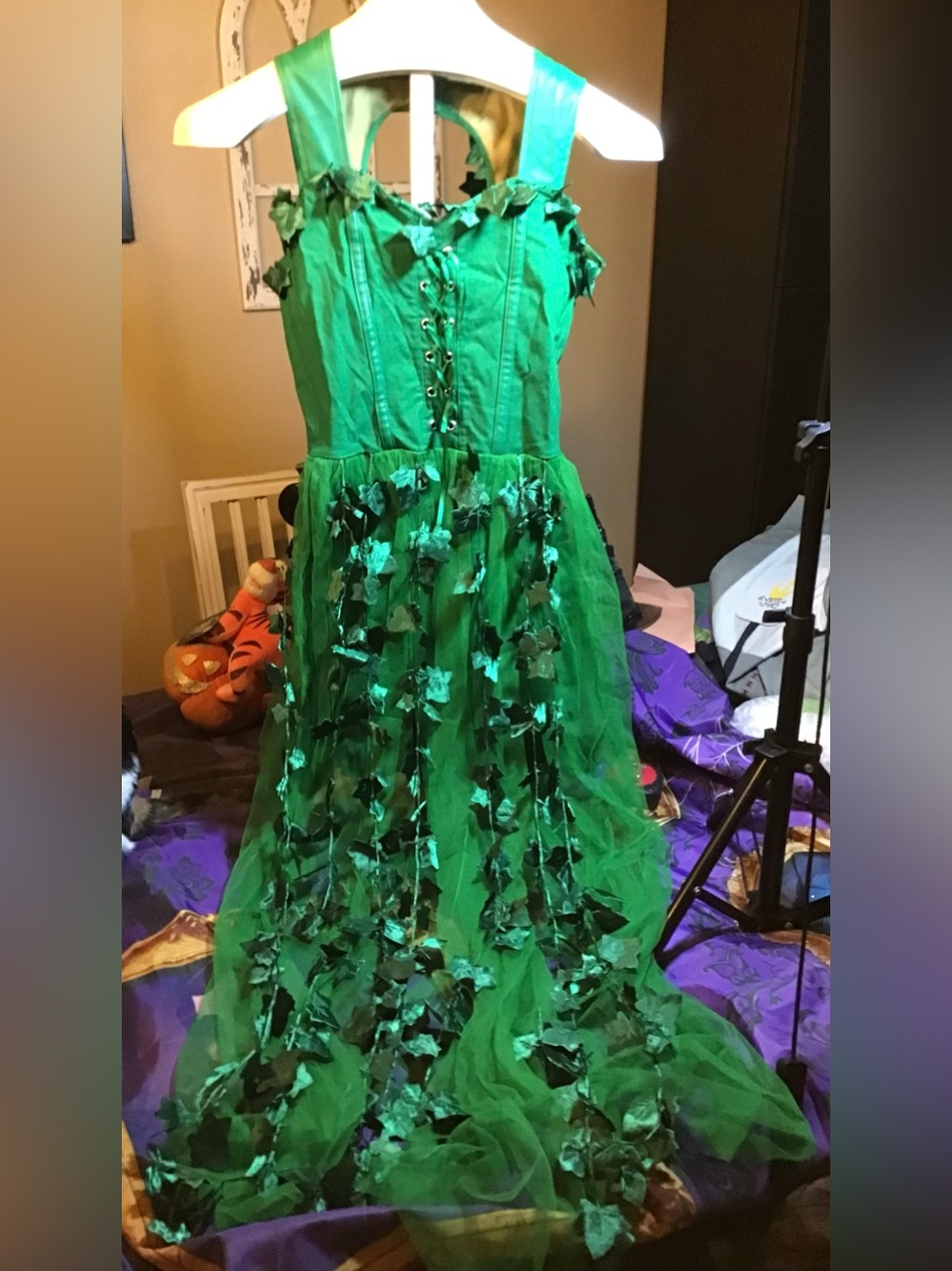 Dc Comics adult poison ivy size small dress and hair clip
